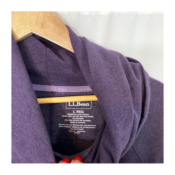 NWT L.L. Bean Cozy Cowl Neck Pullover Sweater in Purple Heather - Picture 10 of 10